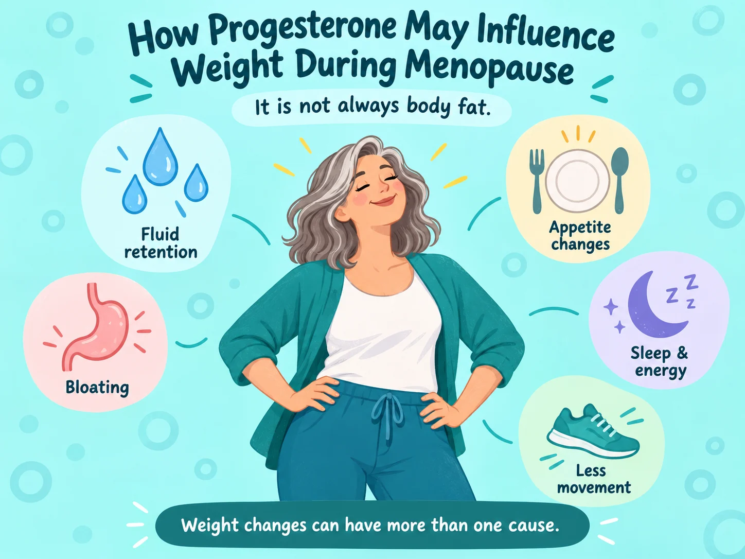 how does progesterone affects weight gain during menopause